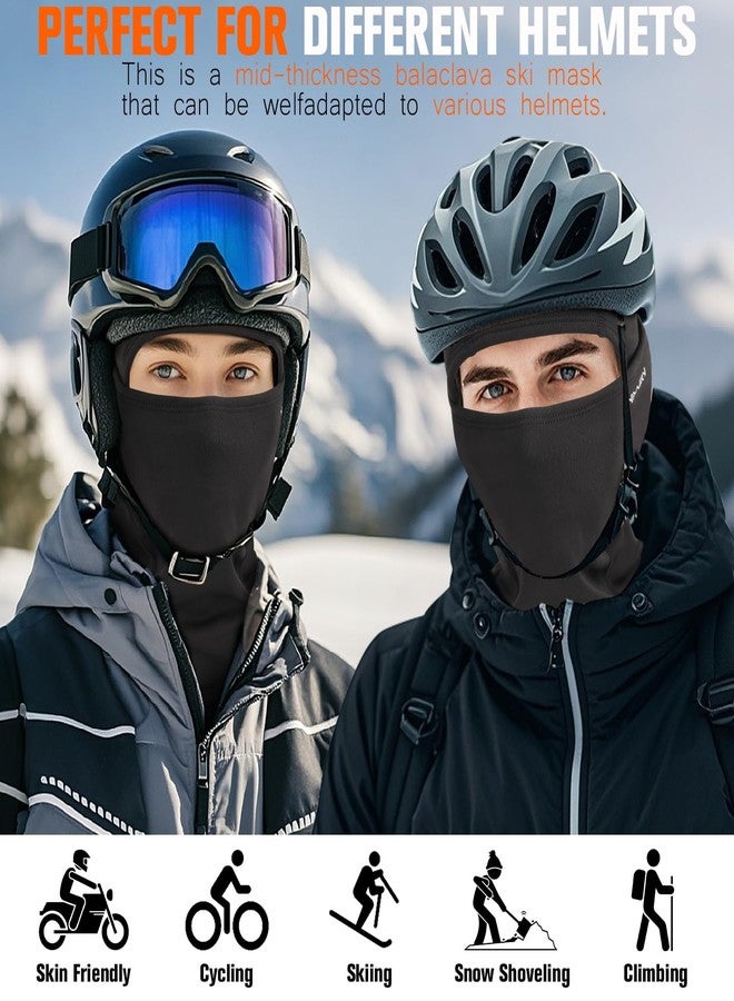 YANIKY Balaclava Ski Mask Windproof Thermal Winter Face Mask for Men Women Full Face Cover for Cold Weather Skiing Motorcycle Black - Image 4